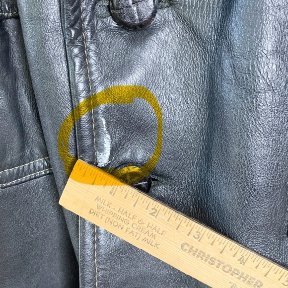 80s Leather Great Coat - Picture 8 of 12